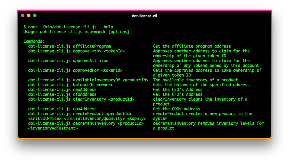 dot-license-cli