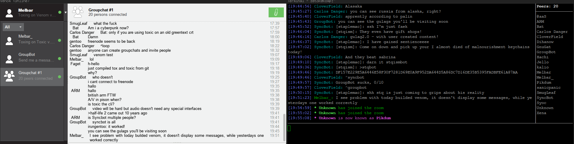 2014-02-22 venom and toxic comparison - venom doesn t display parts of text