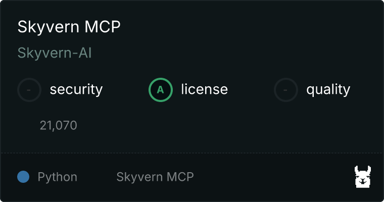 Skyvern MCP server