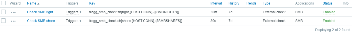 Zabbix SMB Template