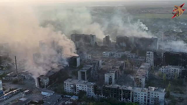 Bombed Vovchansk, Ukraine