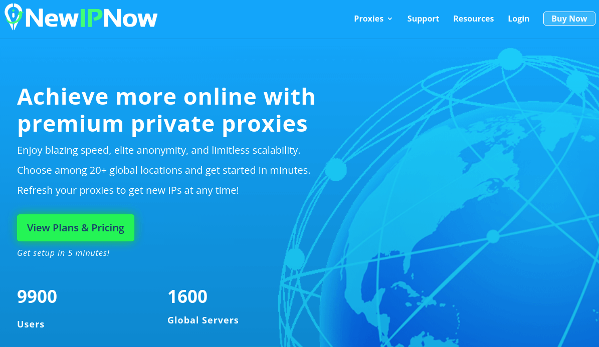 NewIPNow Interface