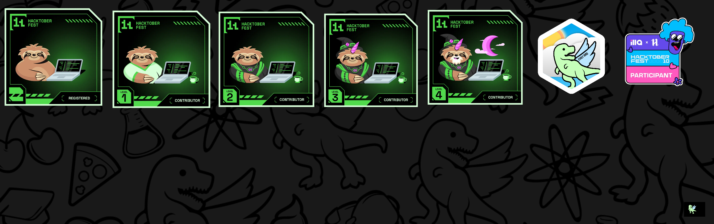 An image of @papali1305's Holopin badges, which is a link to view their full Holopin profile