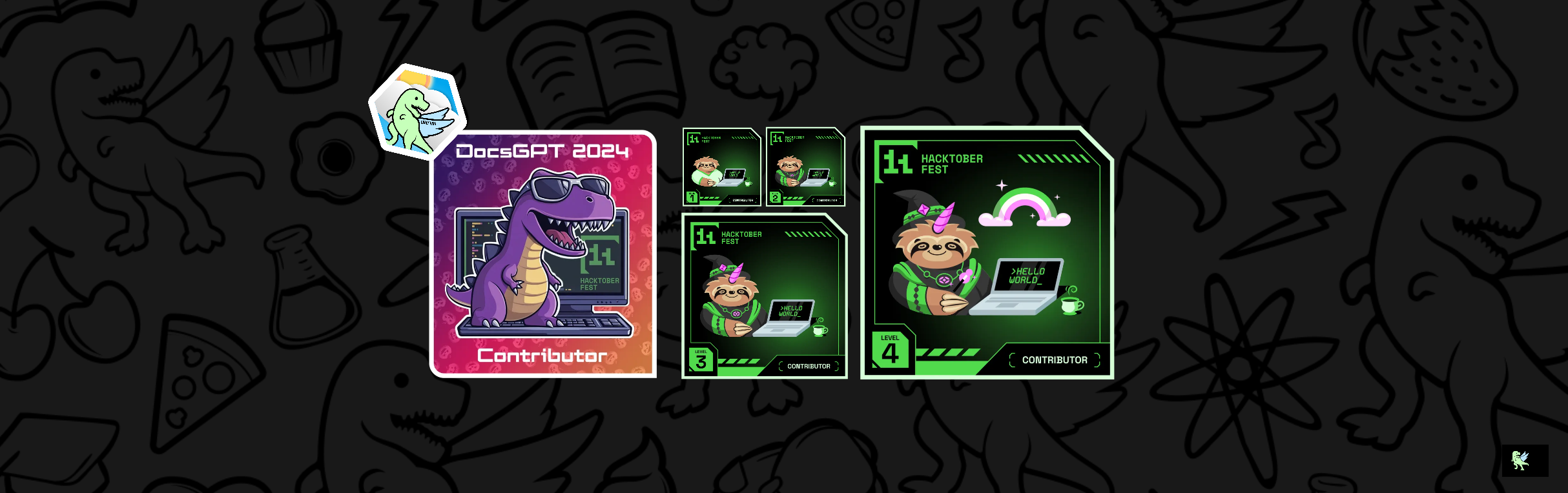 An image of @srayash's Holopin badges, which is a link to view their full Holopin profile