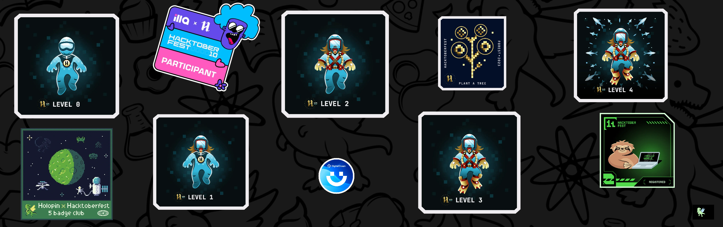 An image of @encryptionprince's Holopin badges, which is a link to view their full Holopin profile