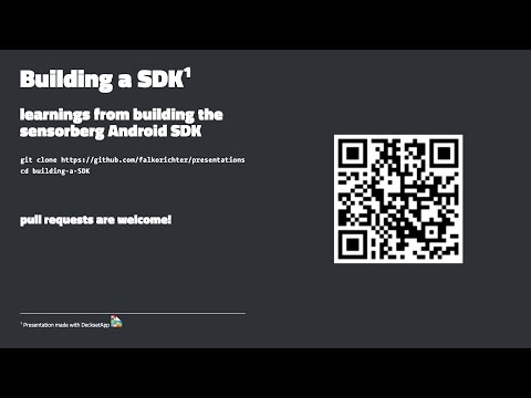 Building a SDK recording at the Android Stammtisch/meetup Berlin