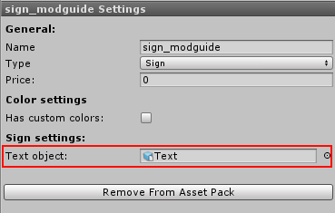 text object