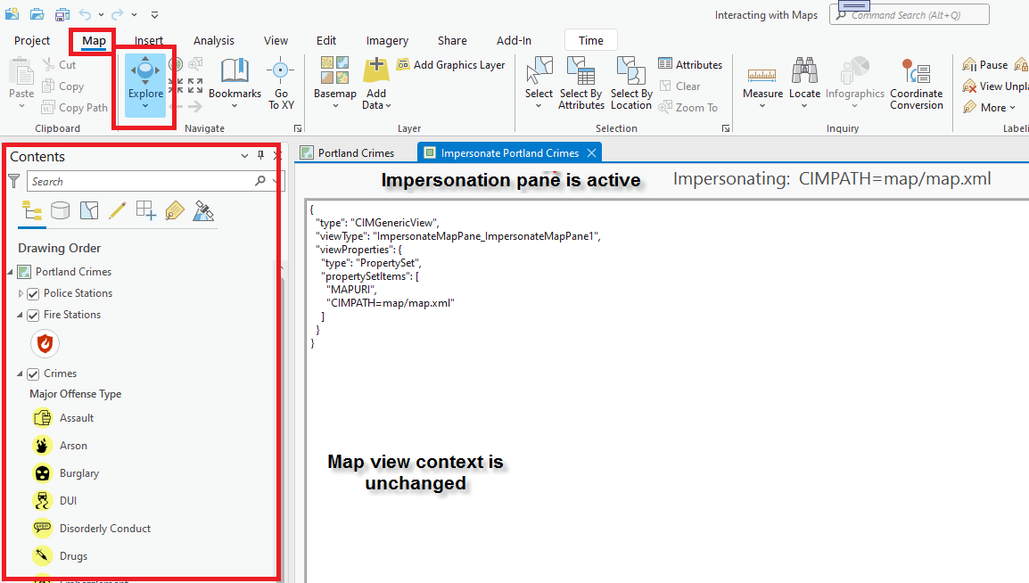 ImpersonateMapPane1ViewModel is active