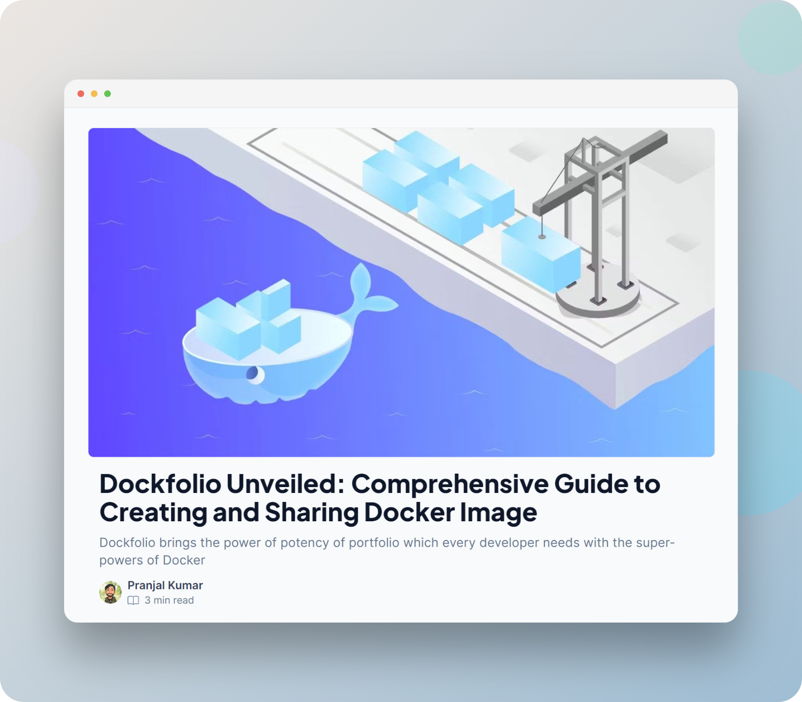 Guide to Creating and Sharing Docker Image | Dockfolio | Pranjal Kumar | pranjalbarnwal: pranjal-barnwal | Pranjal Kumar, Hazaribag Jharkhand