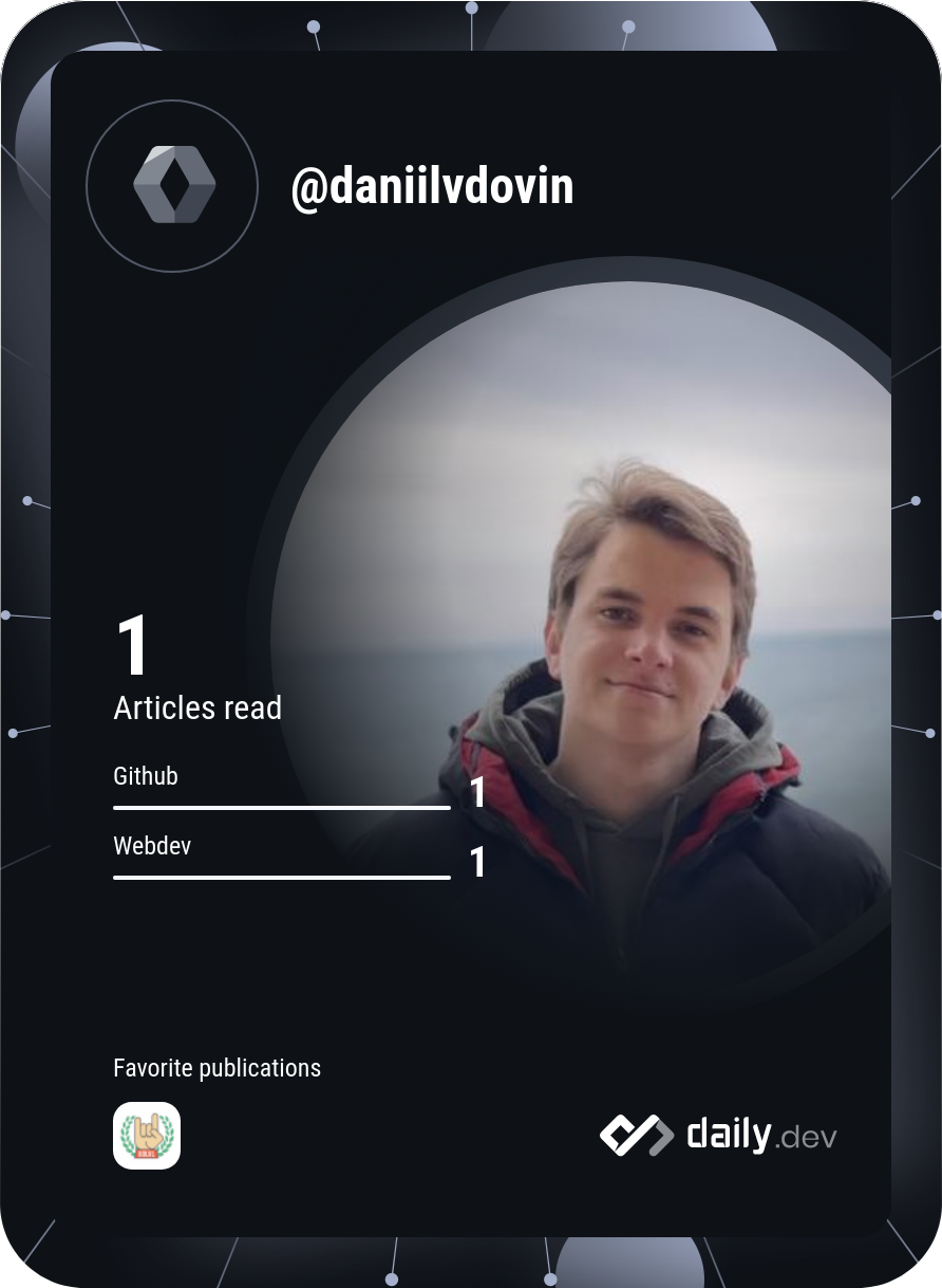 Daniil Vdovin's Dev Card