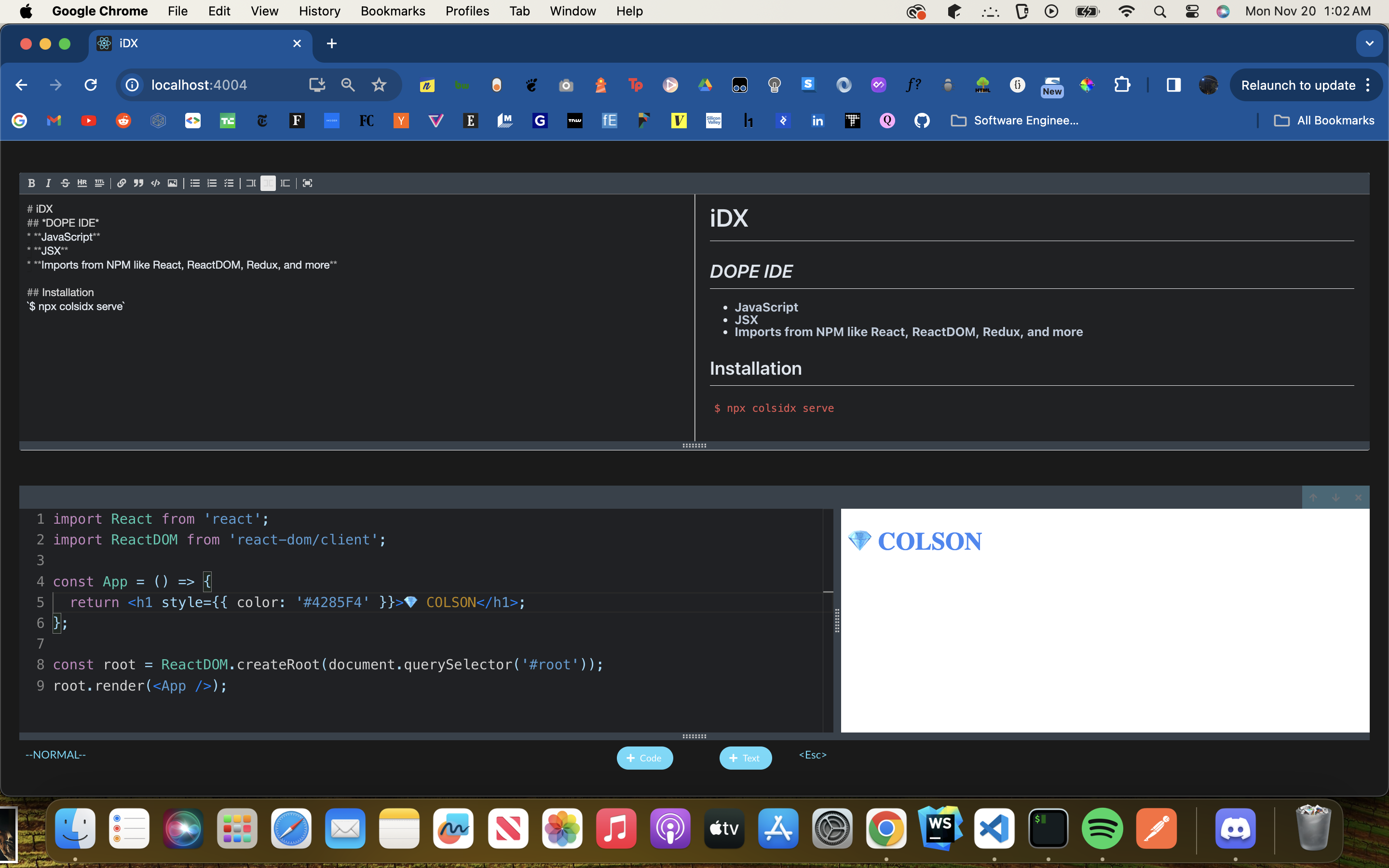 GitHub - colson0x1/idx: An advanced online IDE built with React, Redux ...