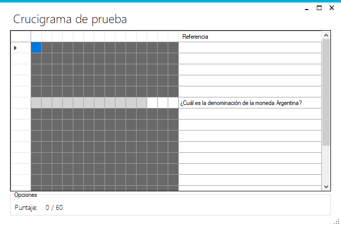 Resolviendo crucigrama