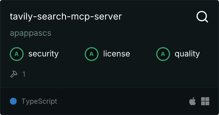 tavily-search-mcp-server MCP server