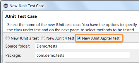 new junit jupiter test