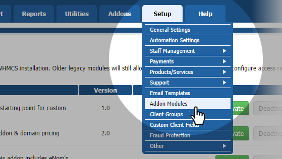 WHMCS - Addons