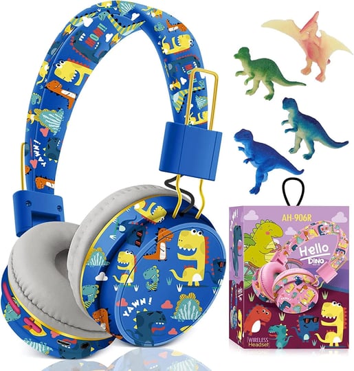 qearfun-dinosaur-headphones-for-boys-kids-for-school-kids-bluetooth-headphones-with-microphone-3-5mm-1