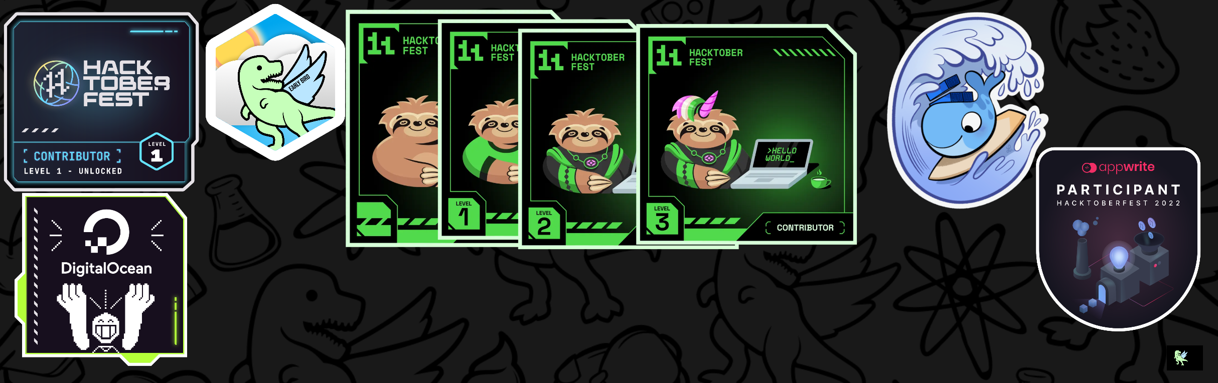 An image of @apoorvasunkad's Holopin badges, which is a link to view their full Holopin profile