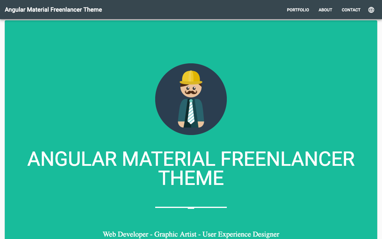 @angular-material-extensions/freelancer-theme screenshot