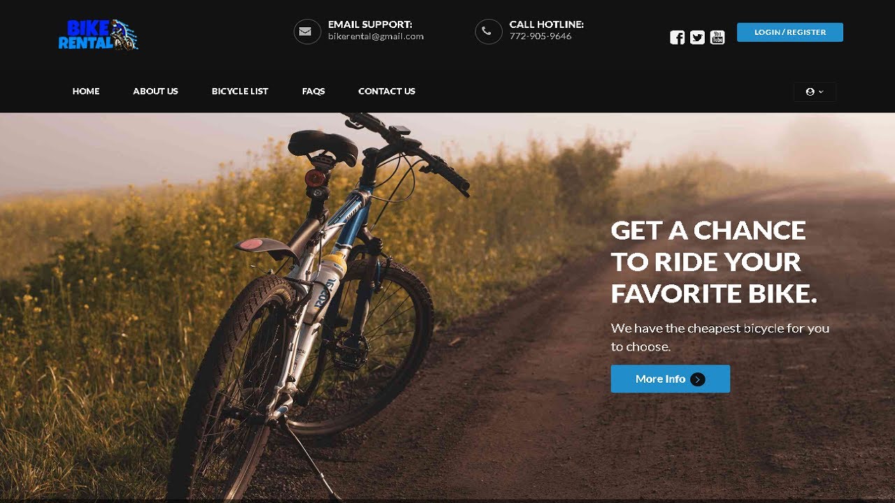 Bike Rental Website Showcase