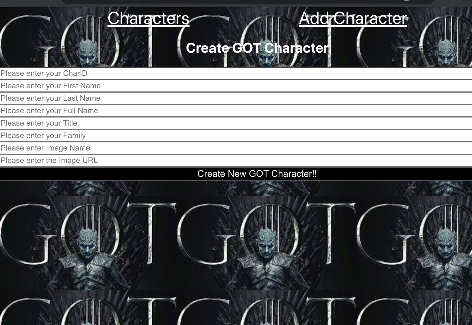 Character Create