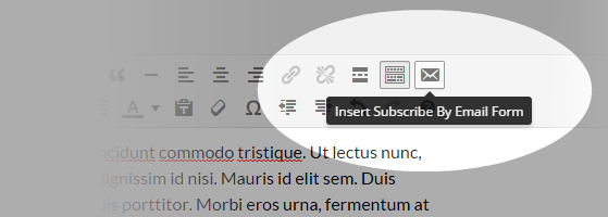 Subscribe by Email - visual editor icon