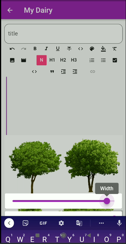 soft keyboard appearing
