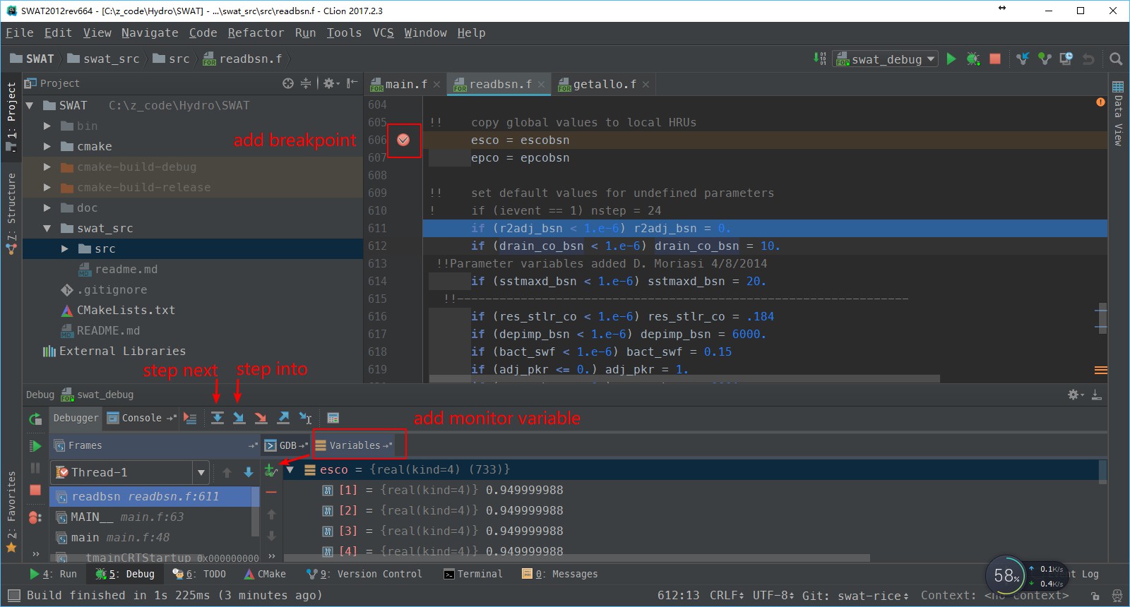 Debugging by Fortran plugin with GDB support 2