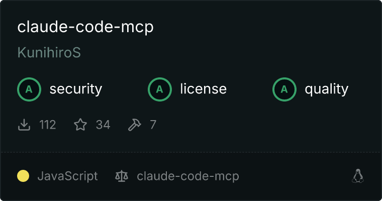 claude-code-mcp MCP server