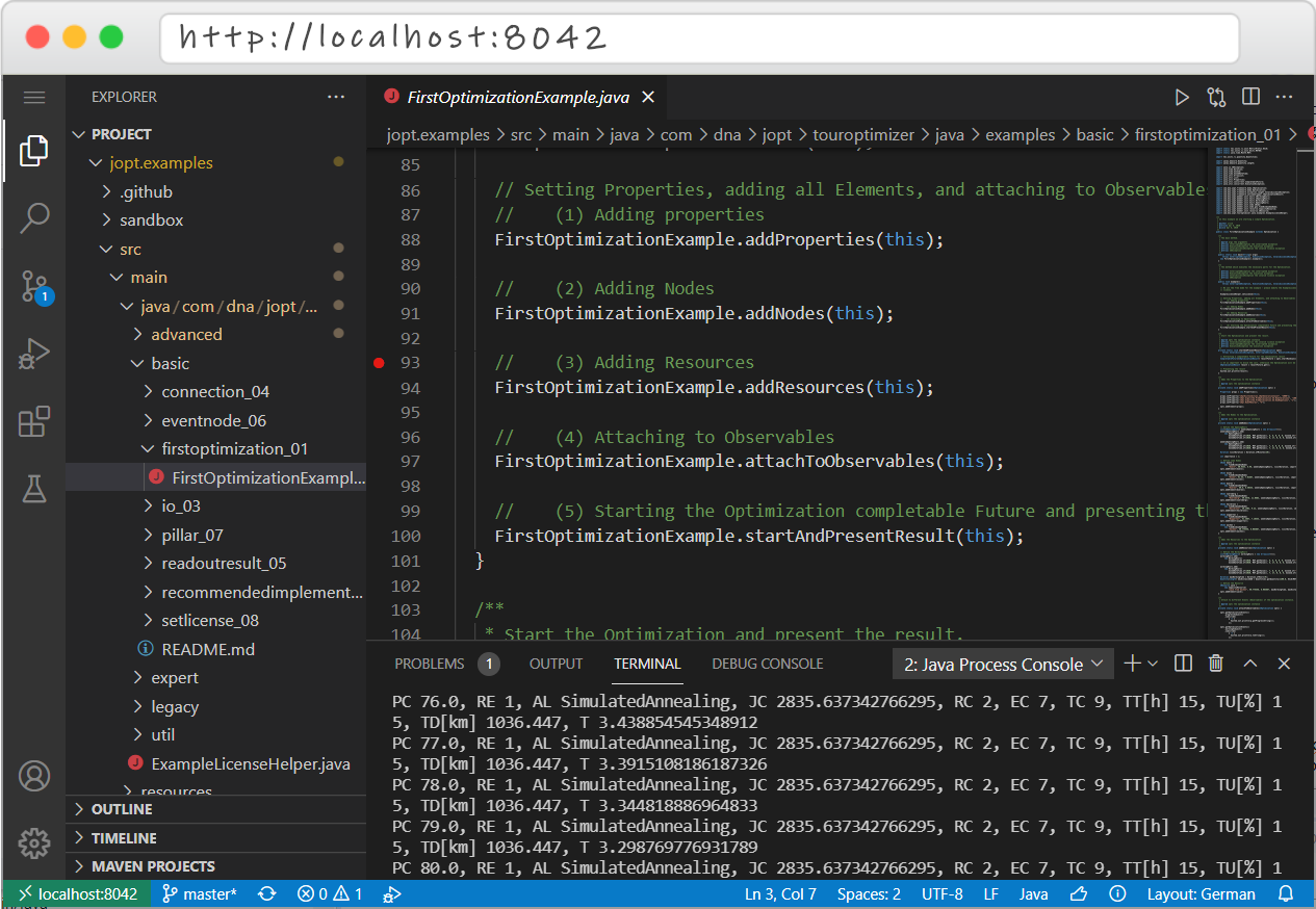 JOpt Example Sandbox