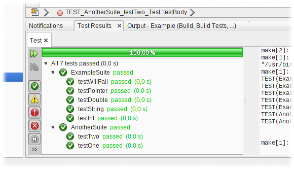 Test results - second test suite