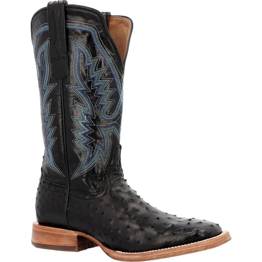 durango-mens-prca-midnight-black-full-quill-ostrich-square-toe-exotic-western-boots-ddb0469-size-8-r-1