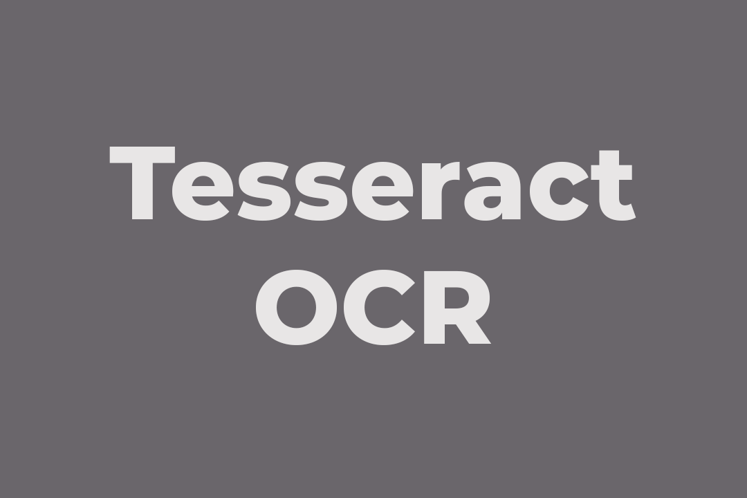 Tesseract OCR