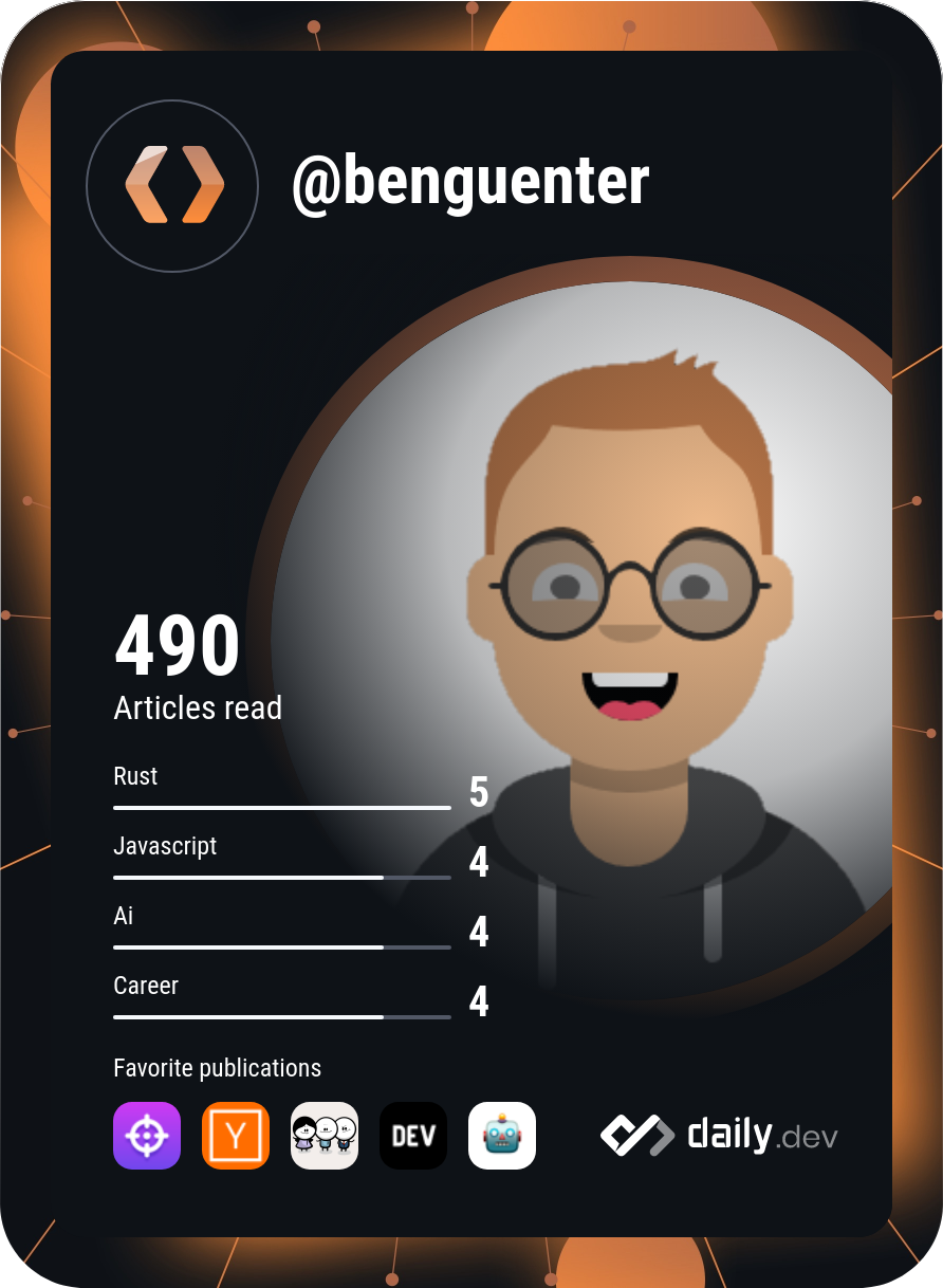 Ben Guenter's Dev Card