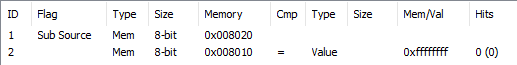 Sub Source negative numbers