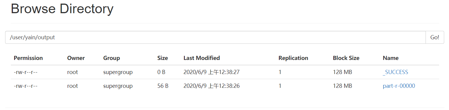 http://hadoop02:50070/explorer.html#/user/yain/output