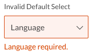 invalid select