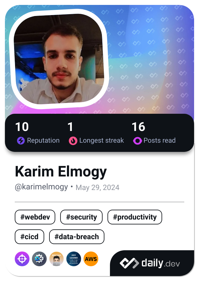 Karim Elmogy's Dev Card