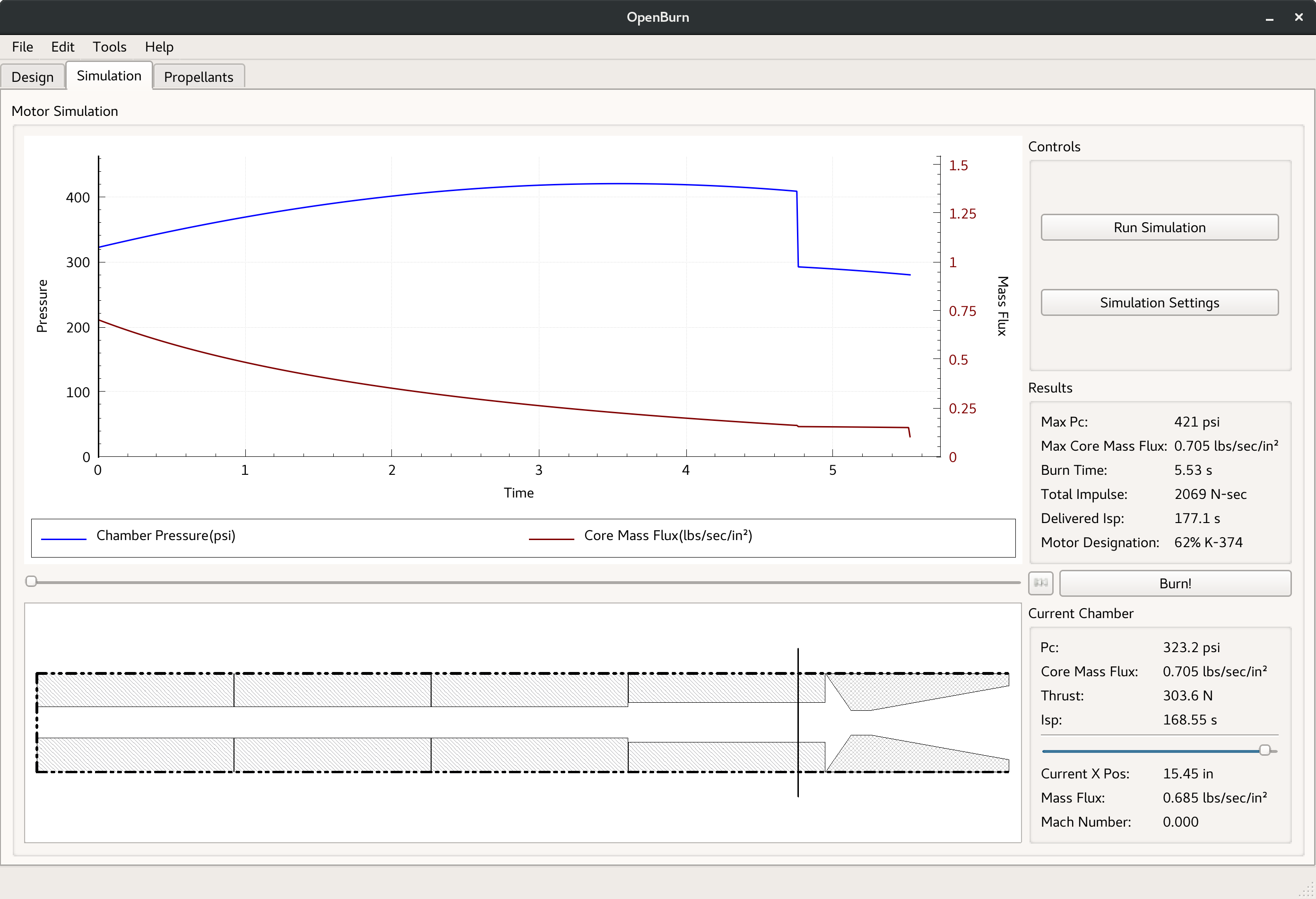 OpenBurn results screen