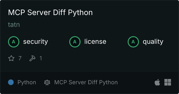 Server Diff Python MCP server