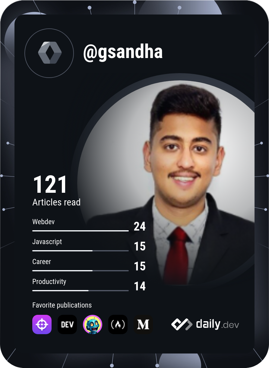 Gurpreet Sandha's Dev Card