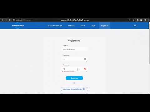 Login and Registration demo