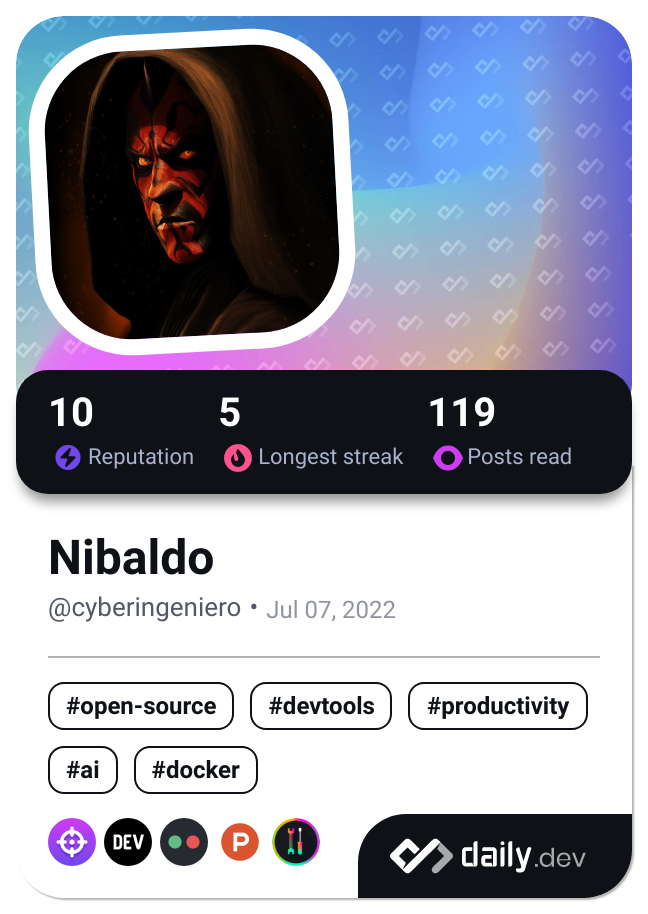 Nibaldo's Dev Card