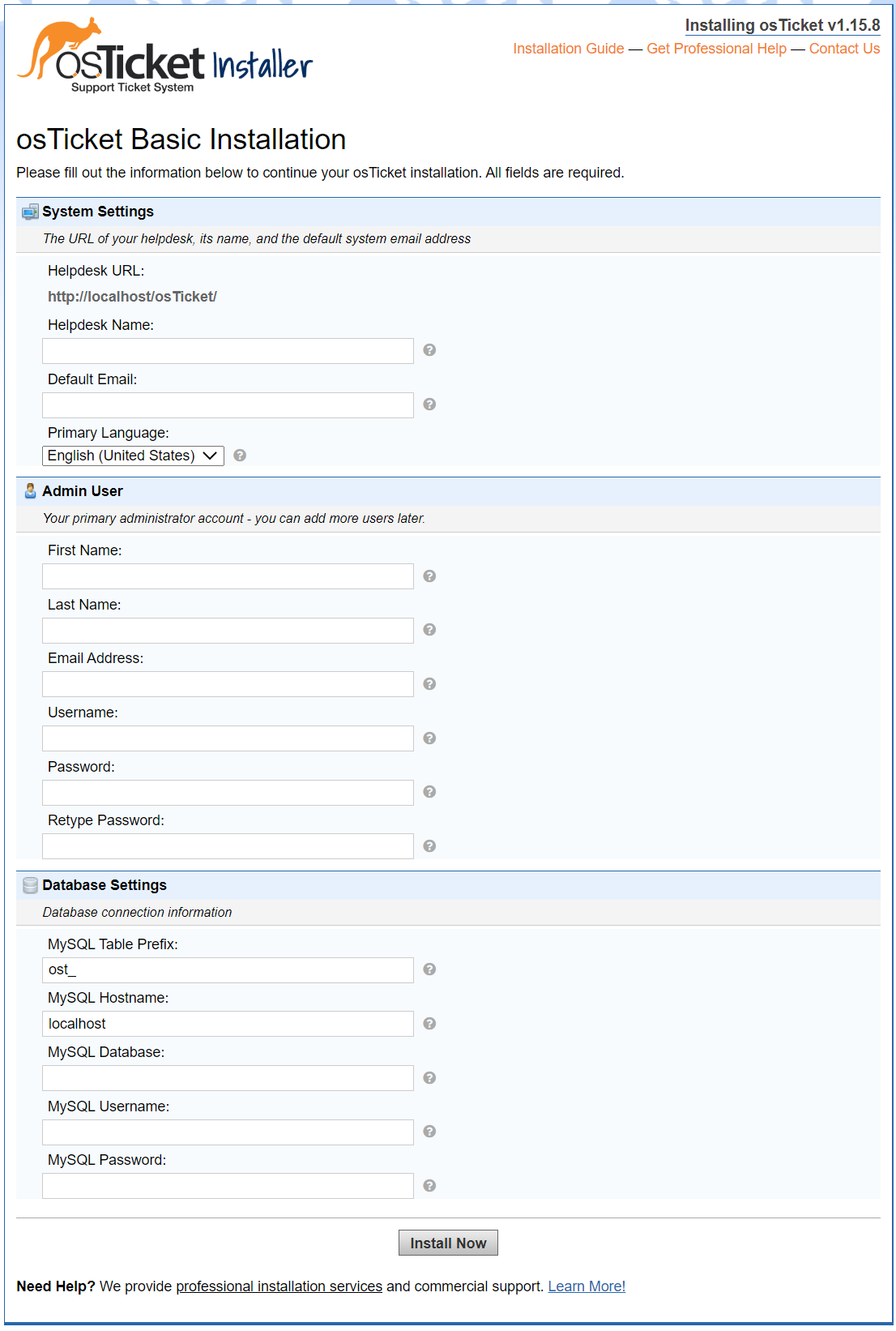 osticket form