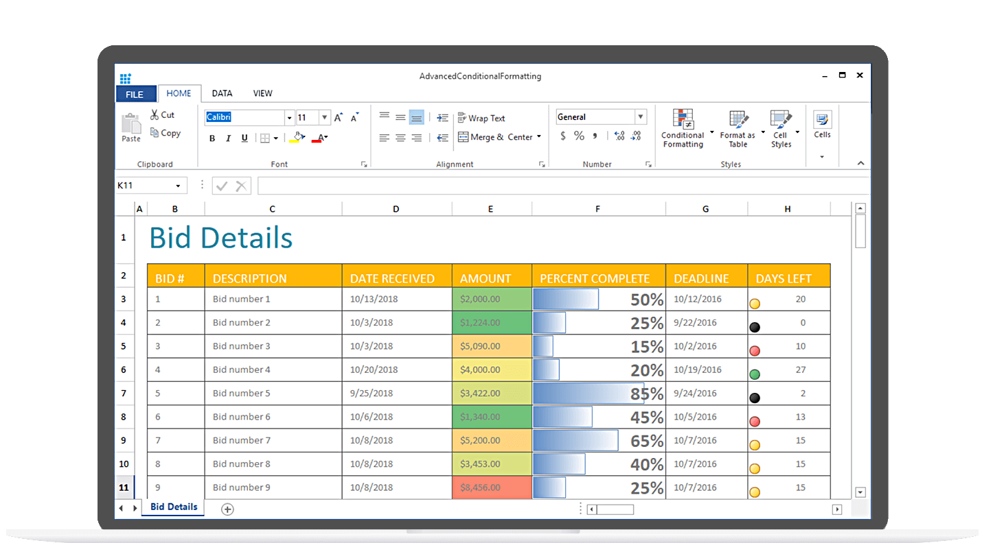 Syncfusion WinForms Spreadsheet Control