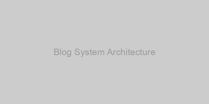 Blog System Architecture