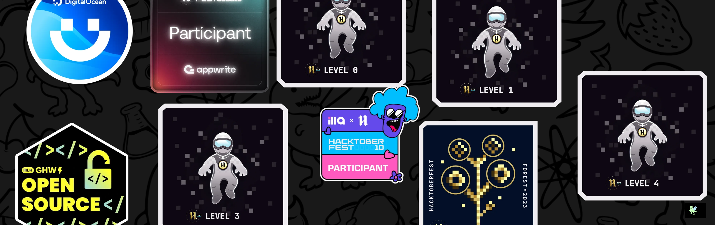 An image of @offbeat101's Holopin badges, which is a link to view their full Holopin profile