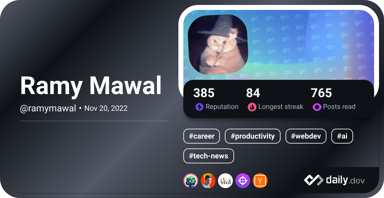 Ramy Mawal's Dev Card