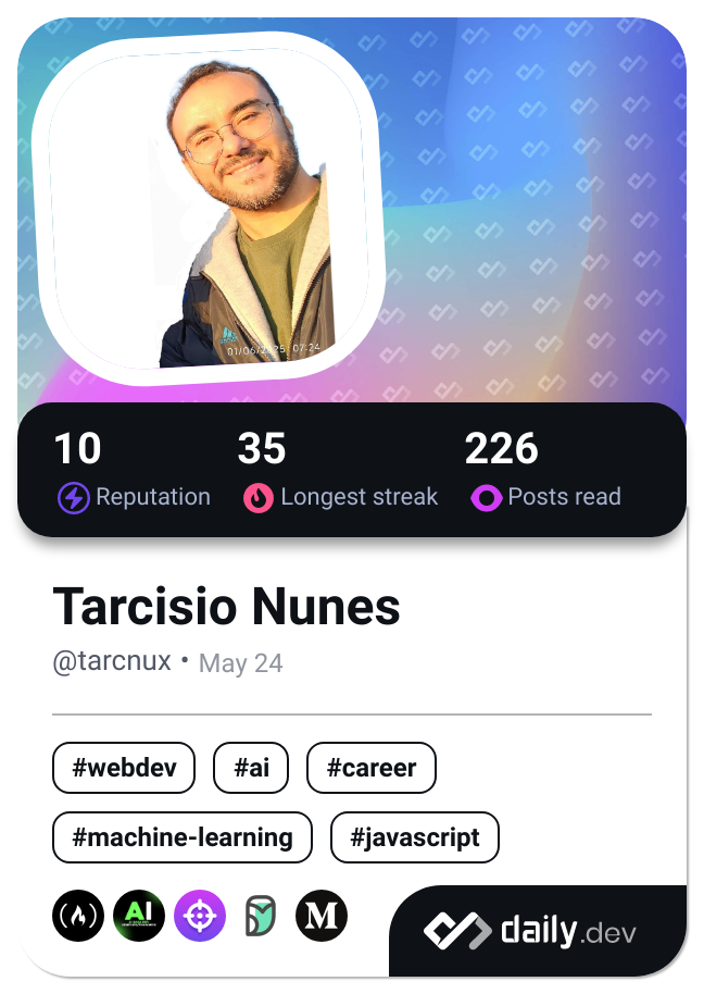 Tarcisio Nunes's Dev Card