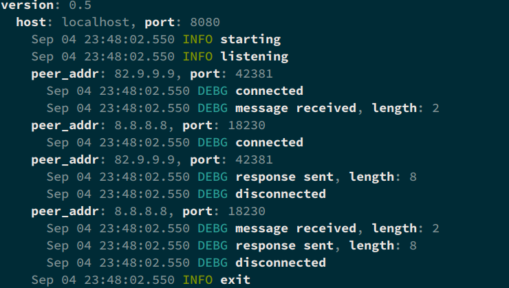 slog-rs terminal compact output