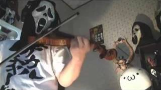 played with violin " secret base ????????? "   AnoHana 